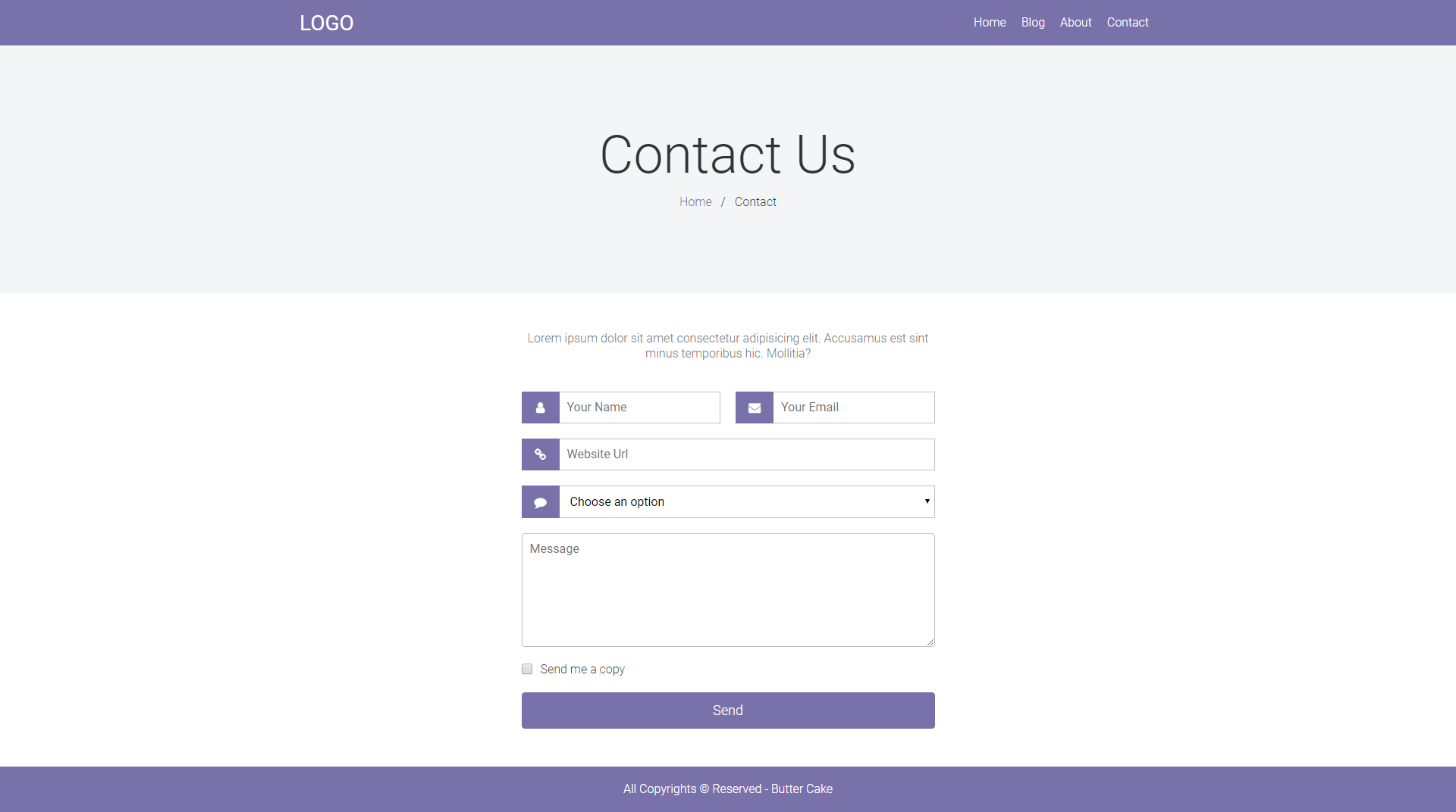 Fancy Contact Page